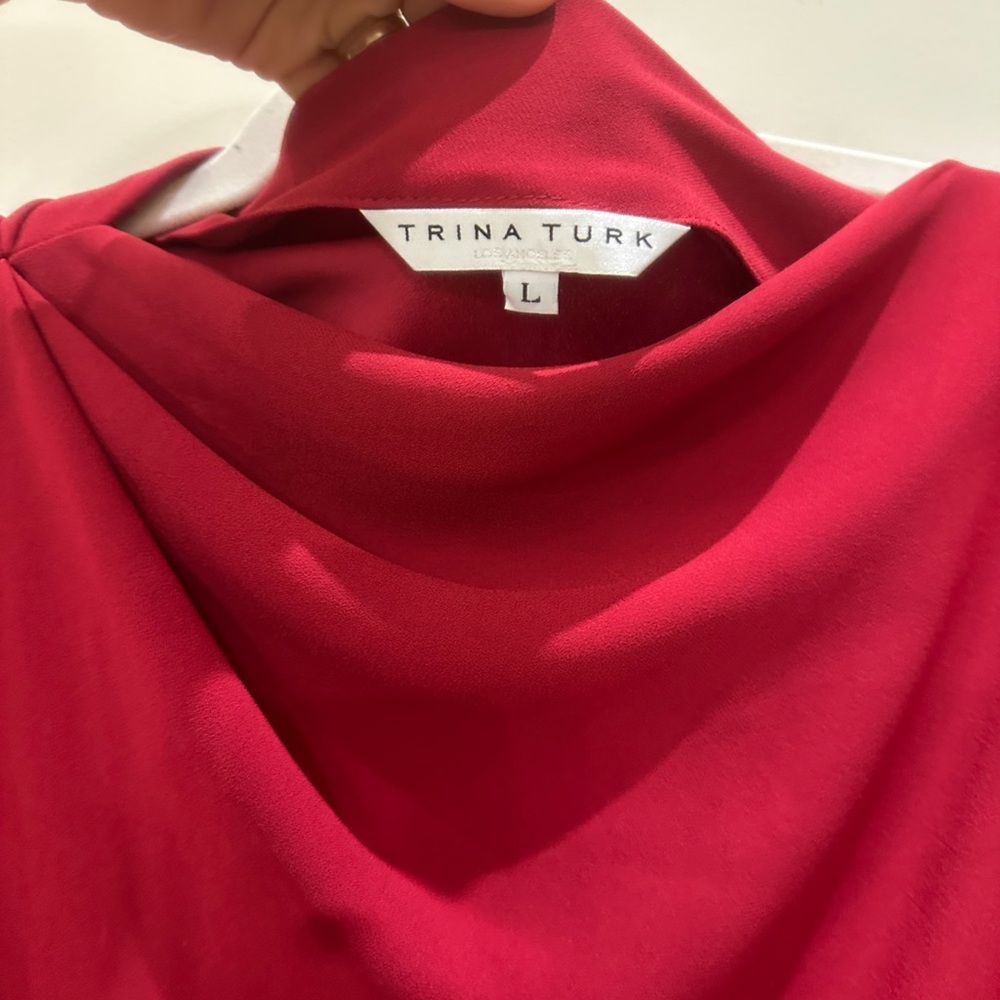 Trina Turk Vibrant Red Blouse - Picture 3 of 7